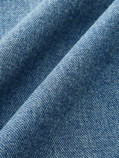 Orta Bel Dekor Düğmeli Fermuarlı Flare Kot Pantolon