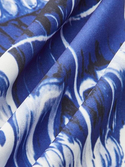 Boho Çiçek Desenli Volanlı Elbise