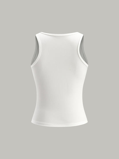 Metal Detaylı Kaburga Örgü Üst