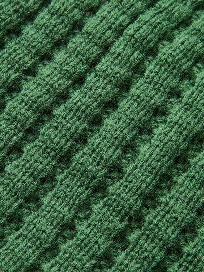 3D Tığ İşi Çiçekli Peplum Kazak Yelek