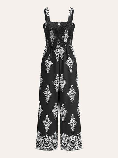 Fırfırlı Çiçek Desenli Tulum