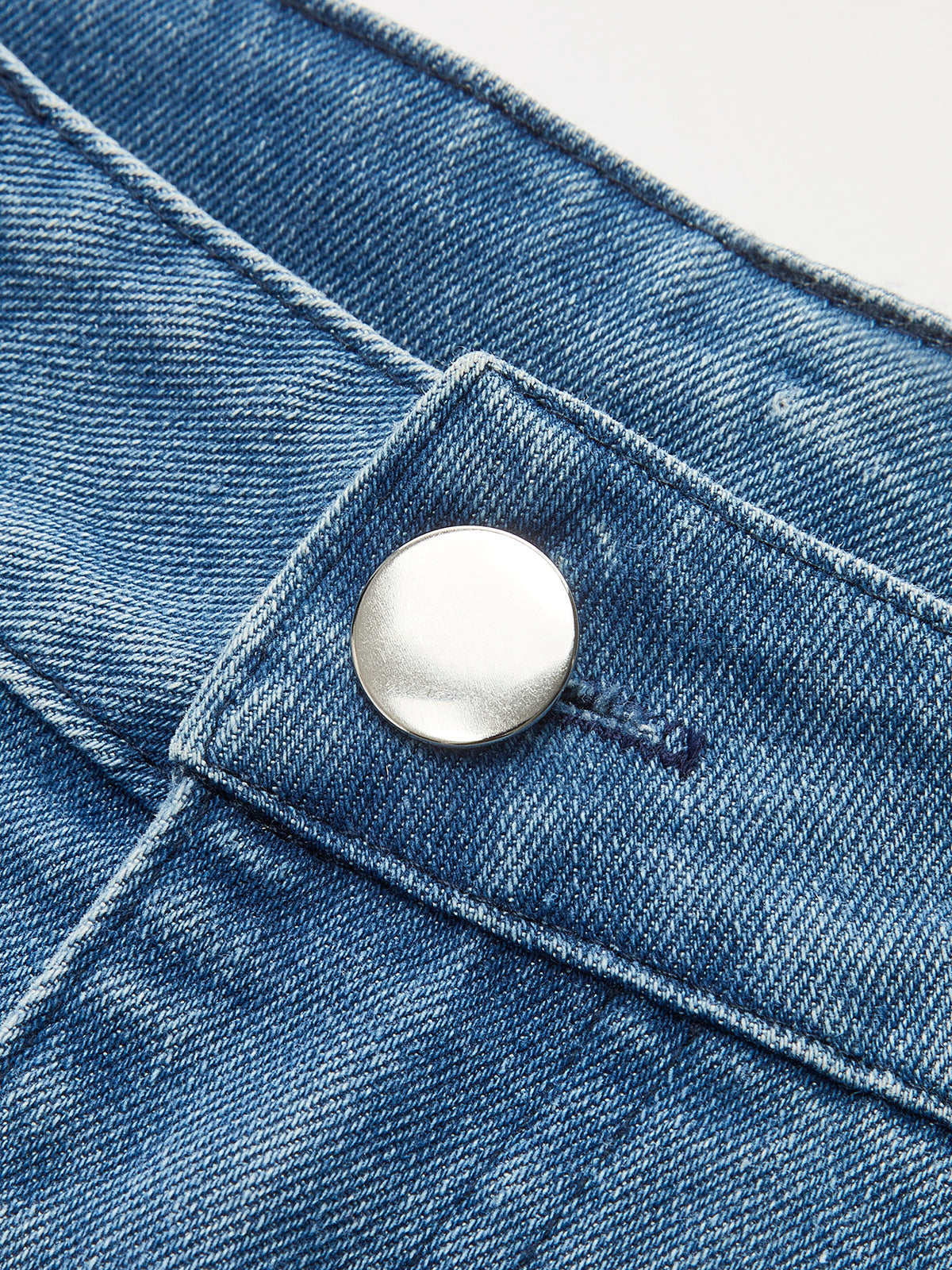 Orta Bel Renk Bloklu Kot Pantolon