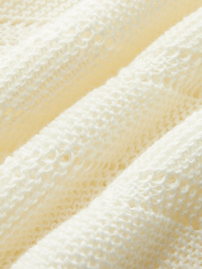 Hollow Ruffle Slim Maxi Kazak Elbise