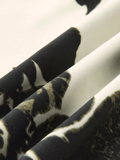 Çiçek Desenli Kolsuz Pileli Elbise