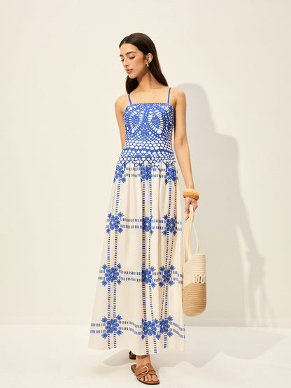 Ayarlanabilir Spagetti Askılı Fermuarlı Elbise