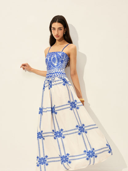 Ayarlanabilir Spagetti Askılı Fermuarlı Elbise