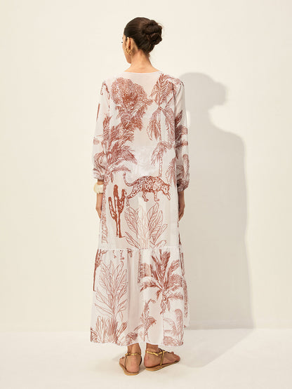 Çiçek Desenli Kapalı Etek