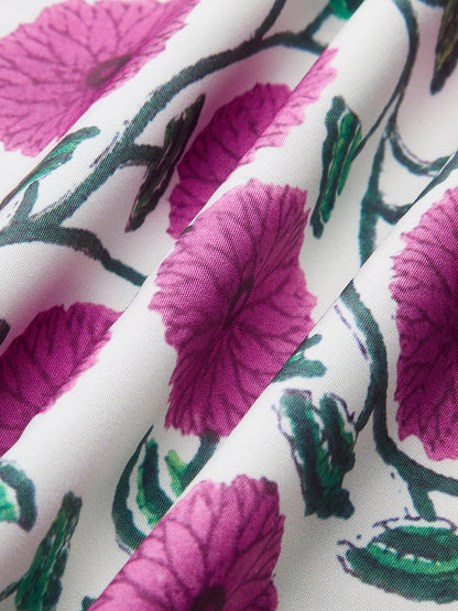 Boho V Yaka Bağcıklı Puf Kollu Etek Takımı