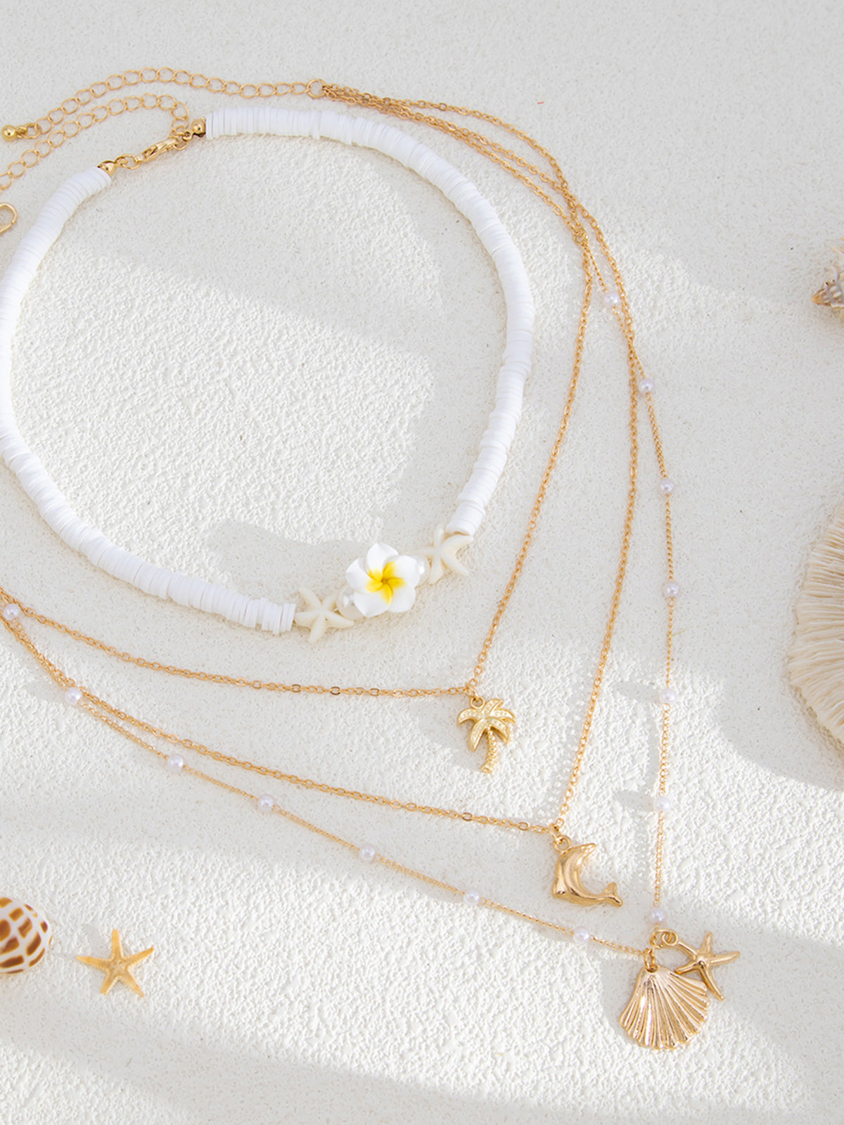 Alaşım Karışımı Plaj Stili Çok Katmanlı Kolye