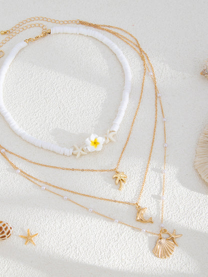 Alaşım Karışımı Plaj Stili Çok Katmanlı Kolye