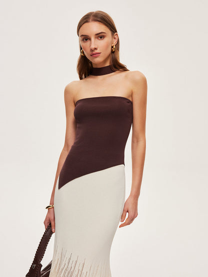 Halter Yaka Örgü Üst