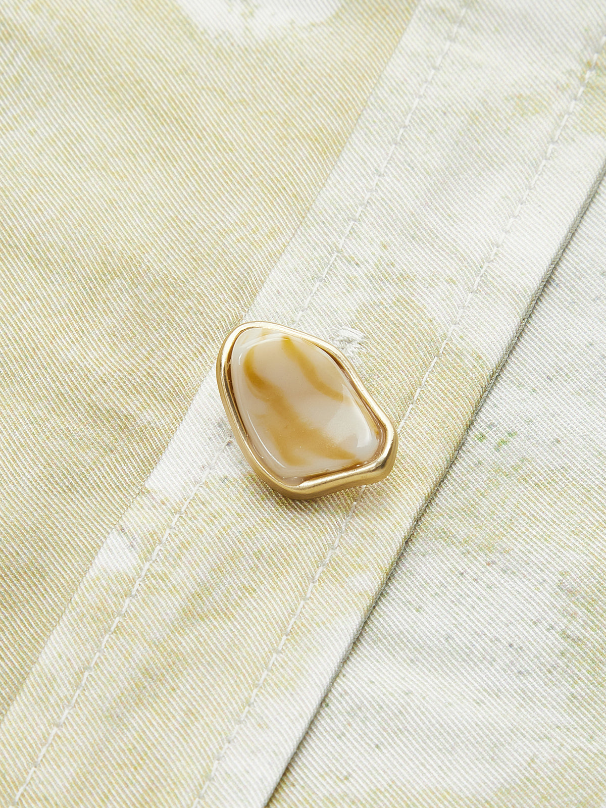 Romantik Çiçek Desenli Yakalı Gömlek