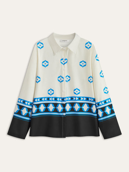 Büyük Boy Baskılı Yaka Pantolon Takımı