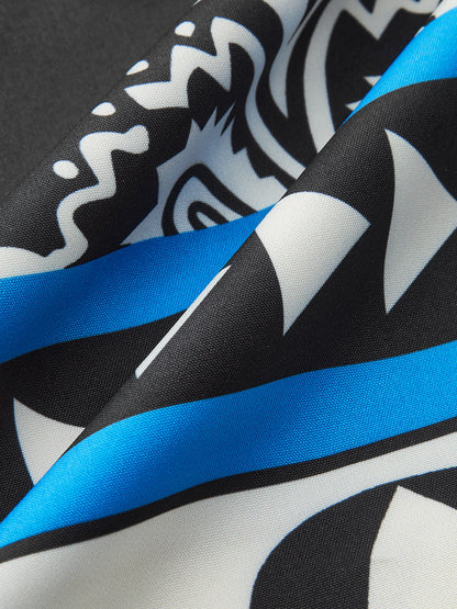 Büyük Boy Baskılı Yaka Pantolon Takımı