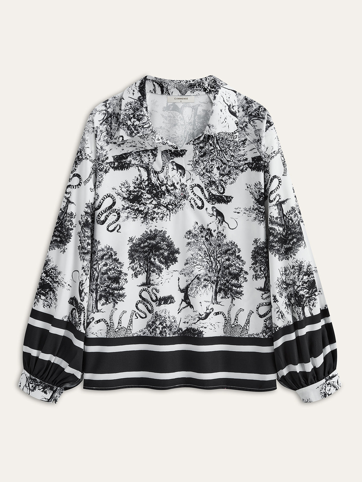 Çizgili Baskılı Pantolon Takımı