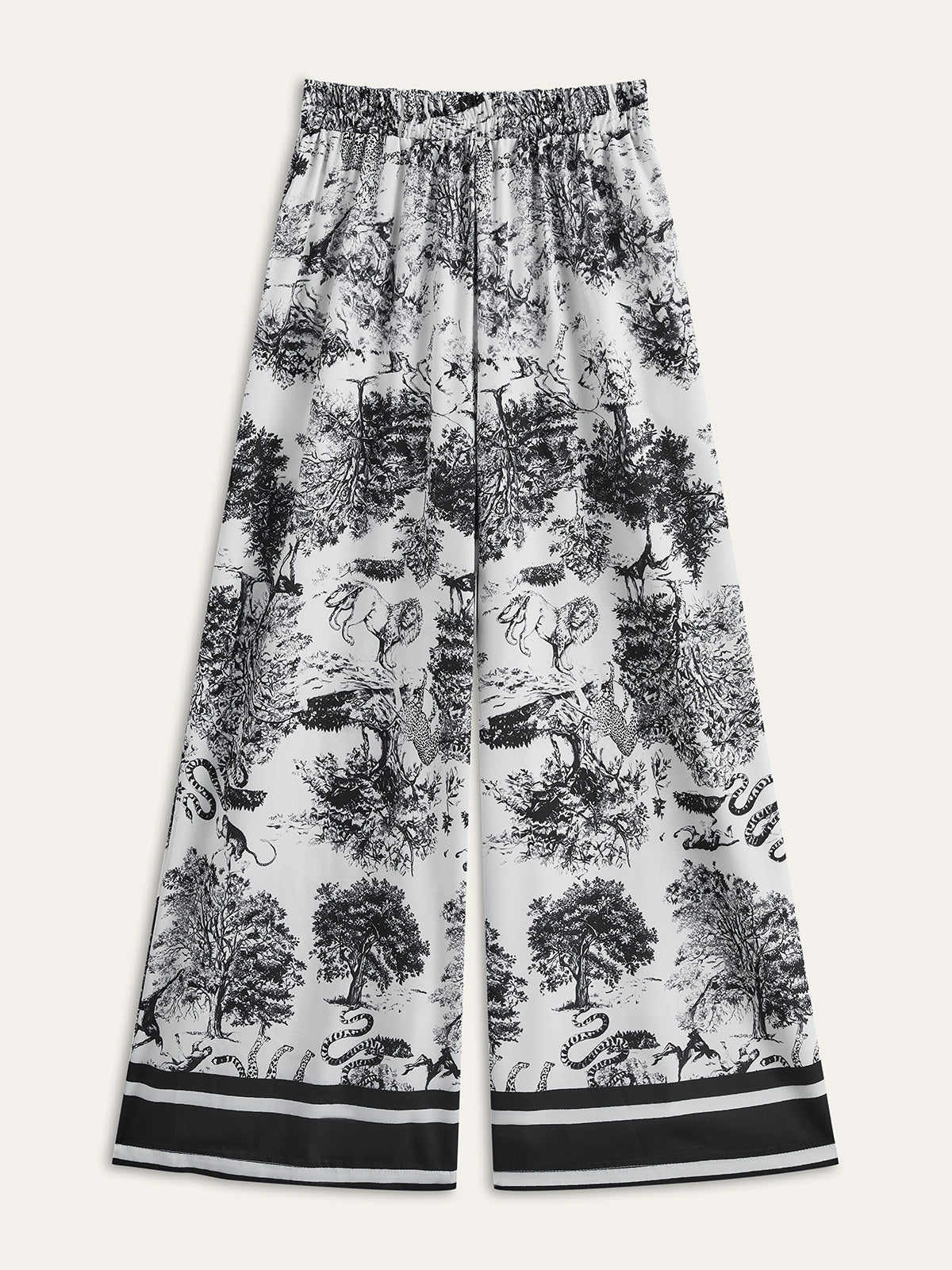 Çizgili Baskılı Pantolon Takımı