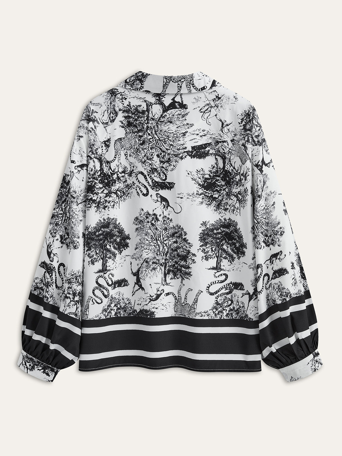 Çizgili Baskılı Pantolon Takımı