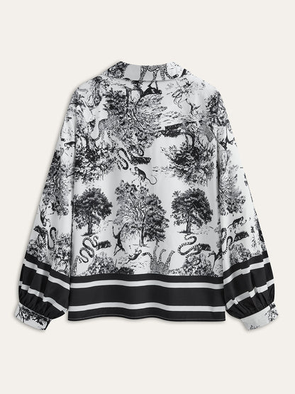 Çizgili Baskılı Pantolon Takımı