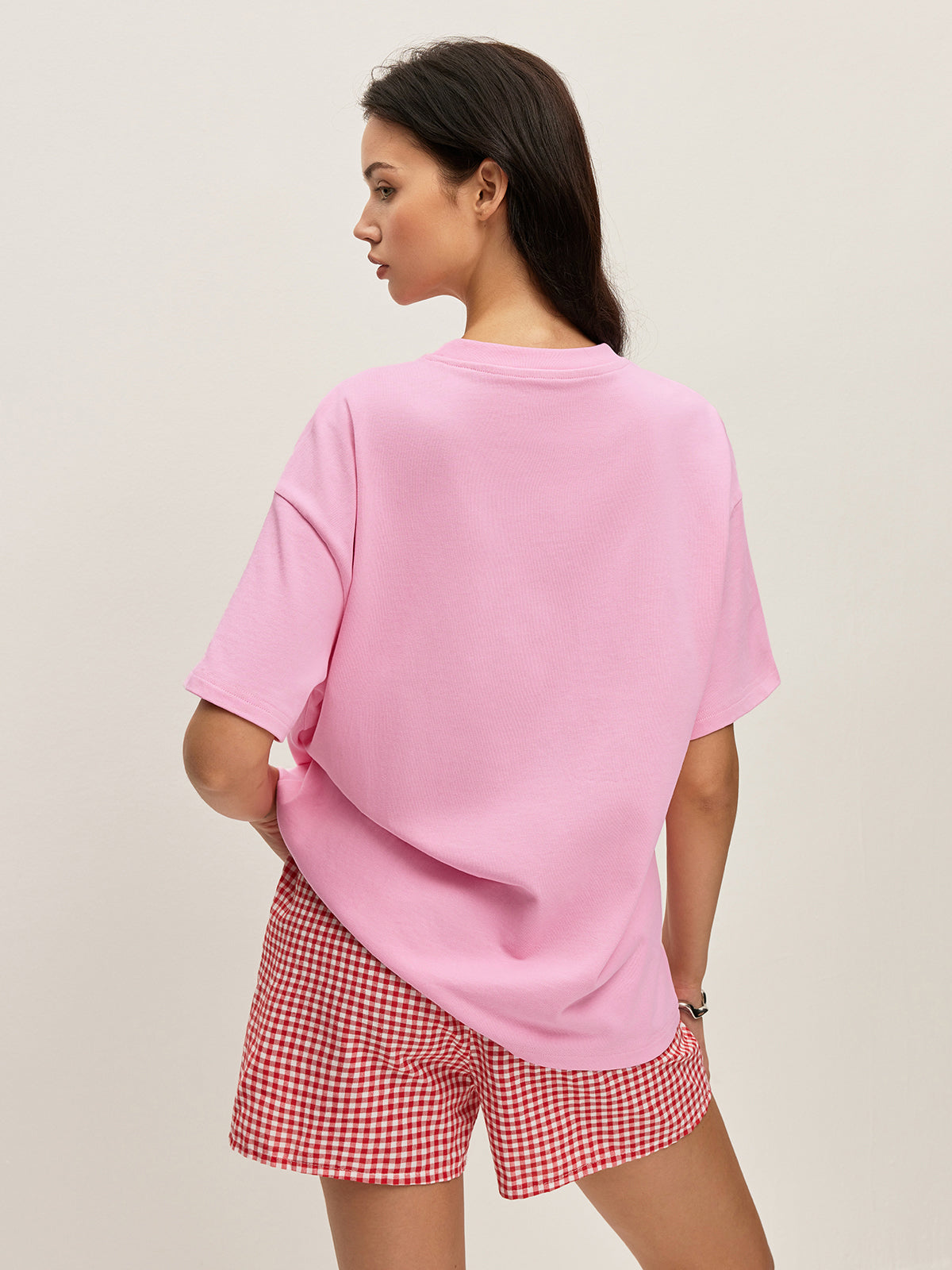 Pamuklu Çiçekli Grafik Büyük Boy Tişört