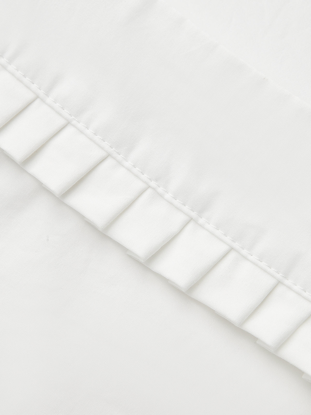 Pileli Kare Yaka Düğmeli Üst