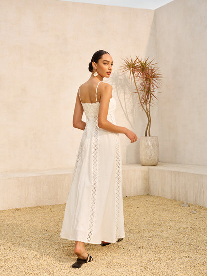 Dantel Kenarlı Pamuklu Atlet Elbise