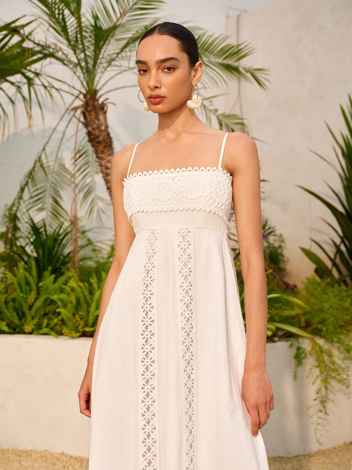 Dantel Kenarlı Pamuklu Atlet Elbise