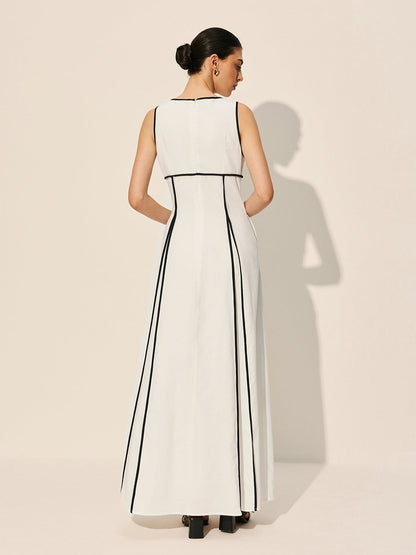 Cepli Kontrast Kesim Elbise