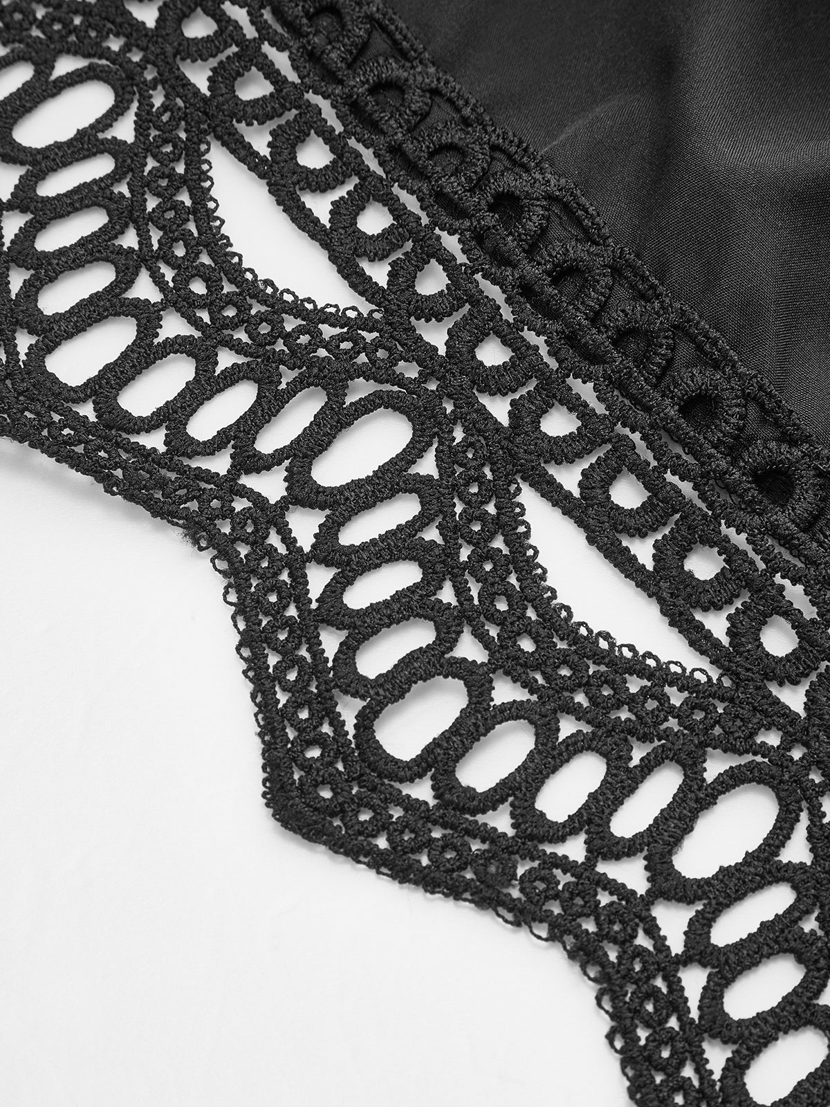 Belden Bağlamalı Dantel Panelli Elbise