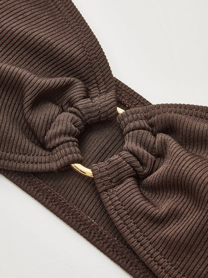 Halka Detaylı Halter Bikini Takımı