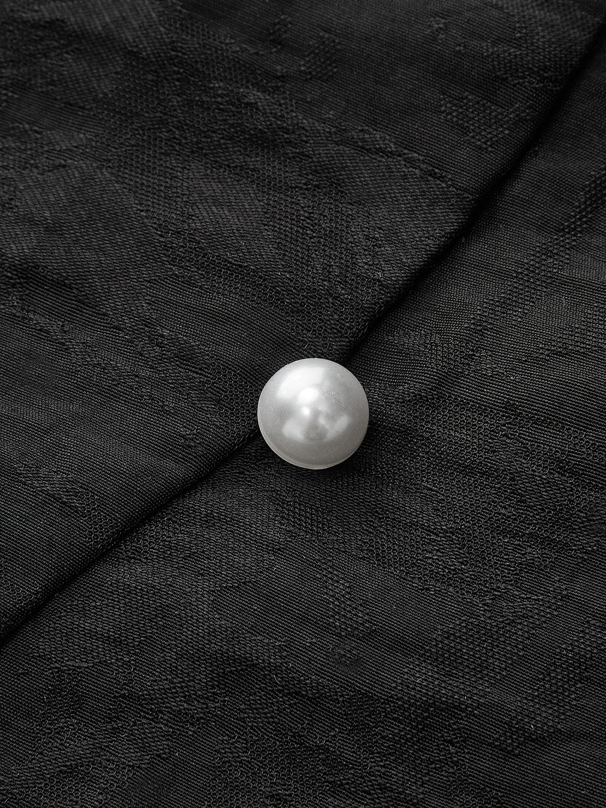 Asimetrik İnci Düğmeli Yelek