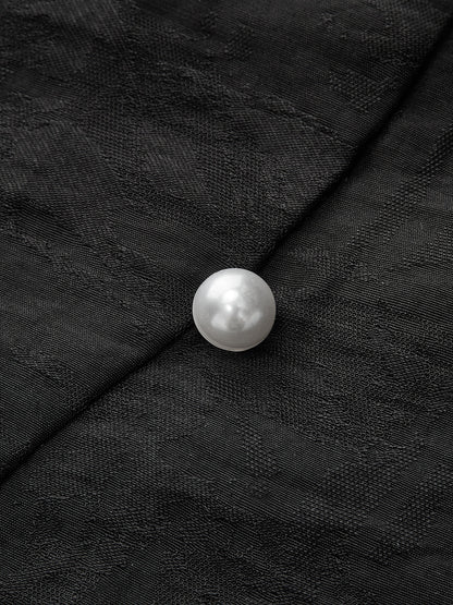 Asimetrik İnci Düğmeli Yelek