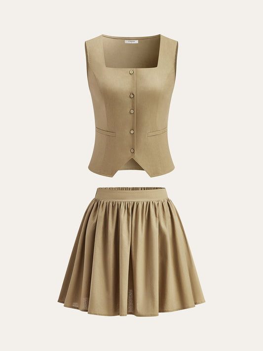 Keten ve Pamuklu Etek Takımı