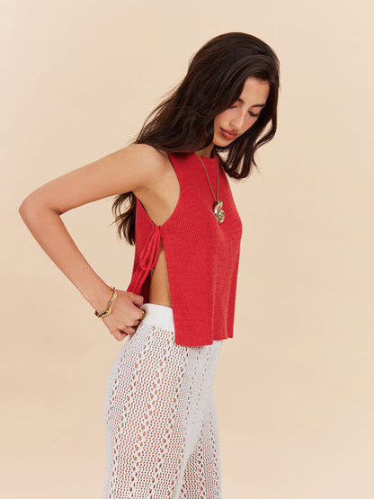 Yan Bağcık Detaylı Örgü Üst