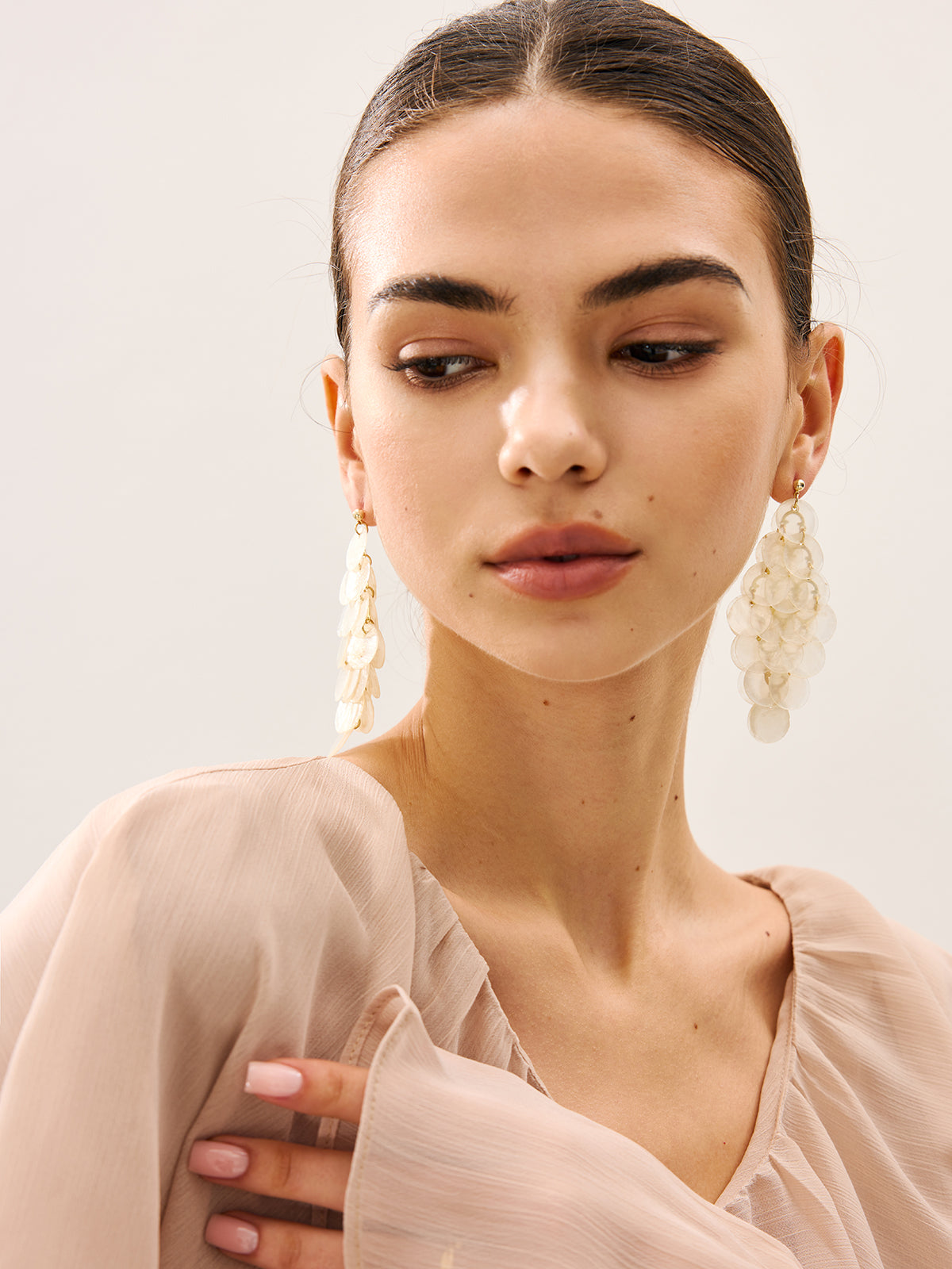 Deniz Kabuğu Avize Küpeler