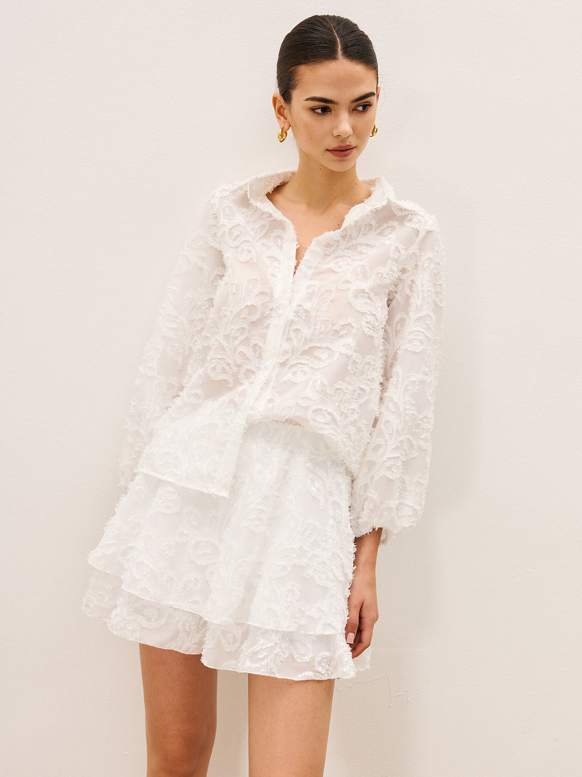 Şeffaf İşlemeli Kısa Takım