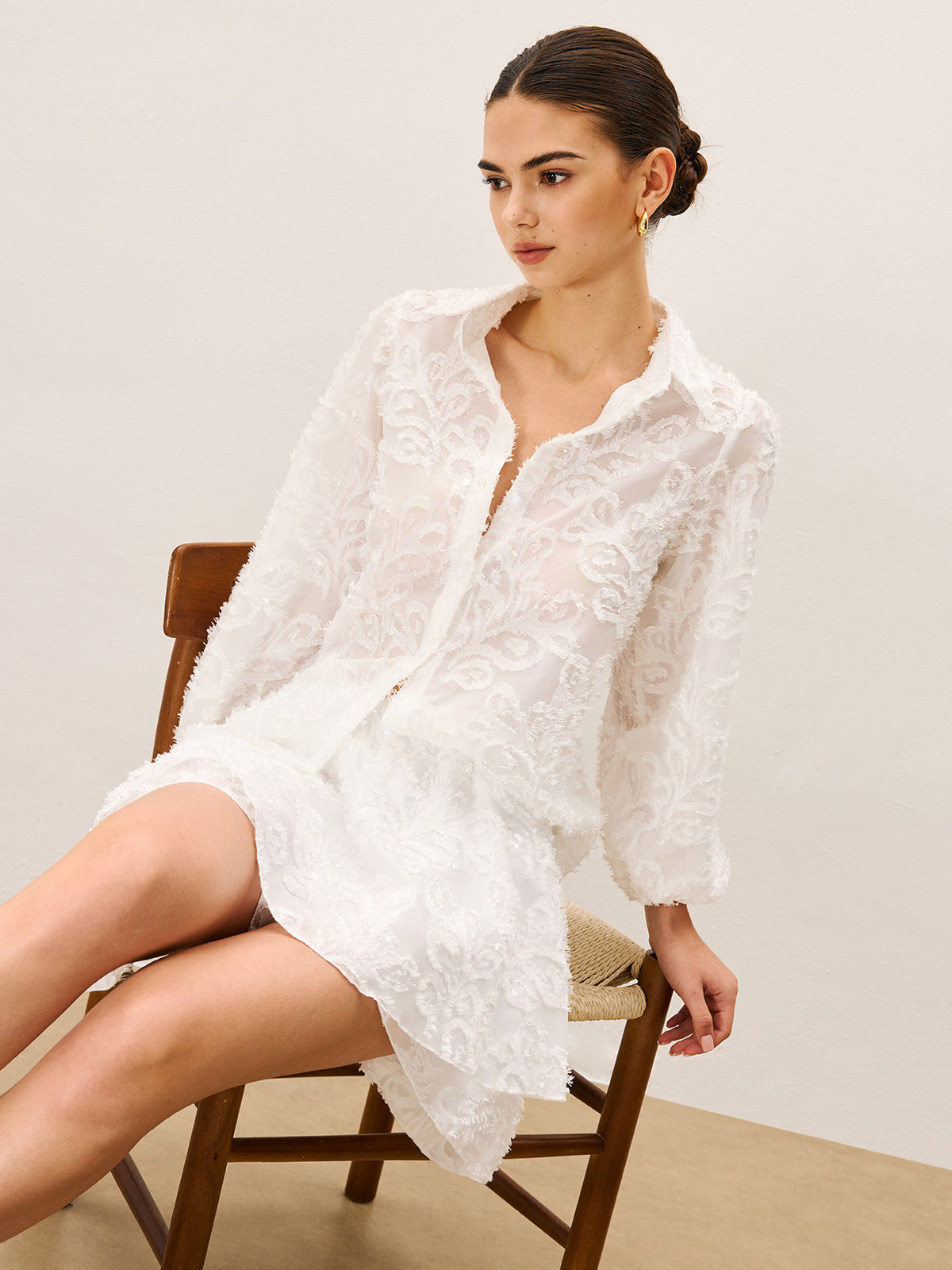 Şeffaf İşlemeli Kısa Takım