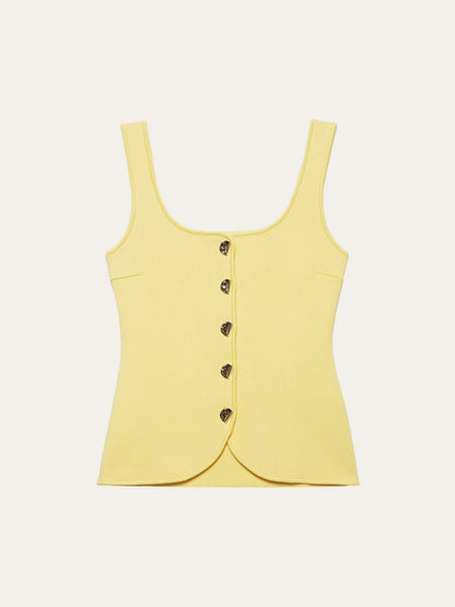 Kavisli Etekli Ribana Örgü Yelek