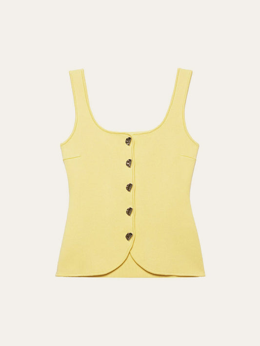 Kavisli Etekli Ribana Örgü Yelek