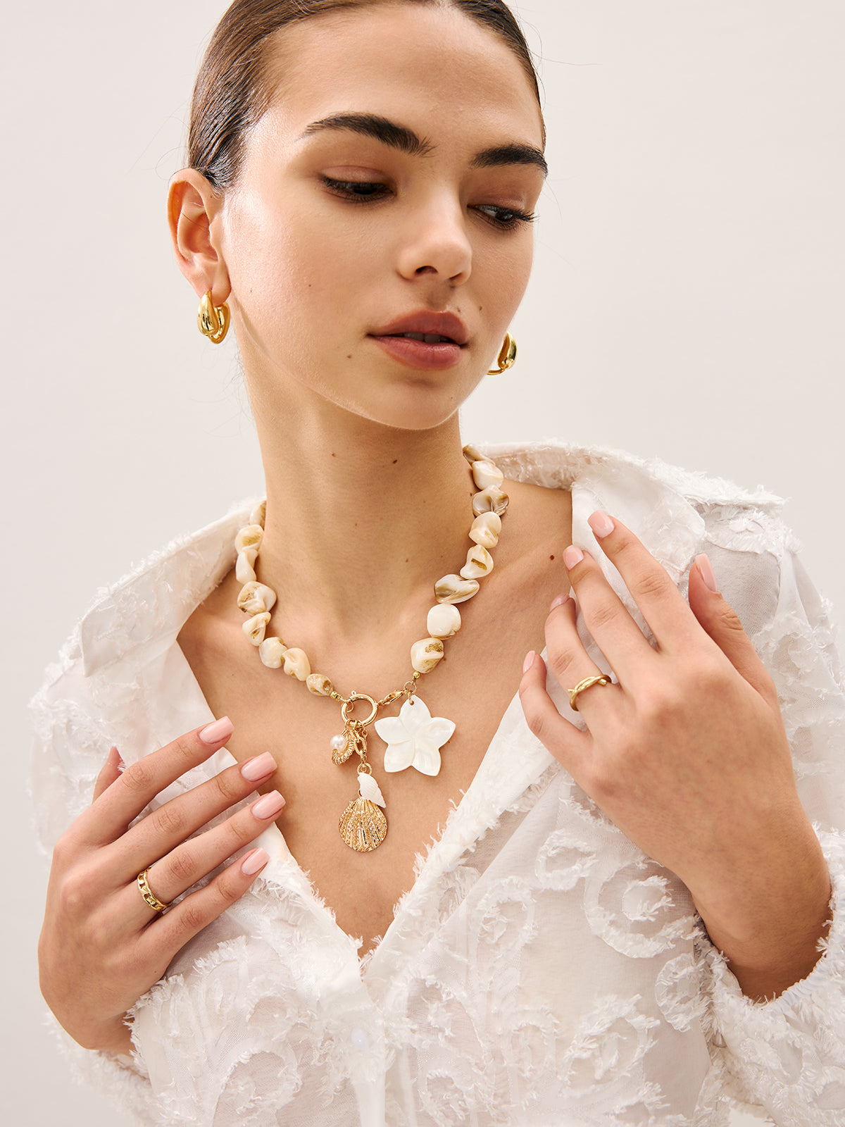 Deniz Kabuğu Boncuklu Kolye