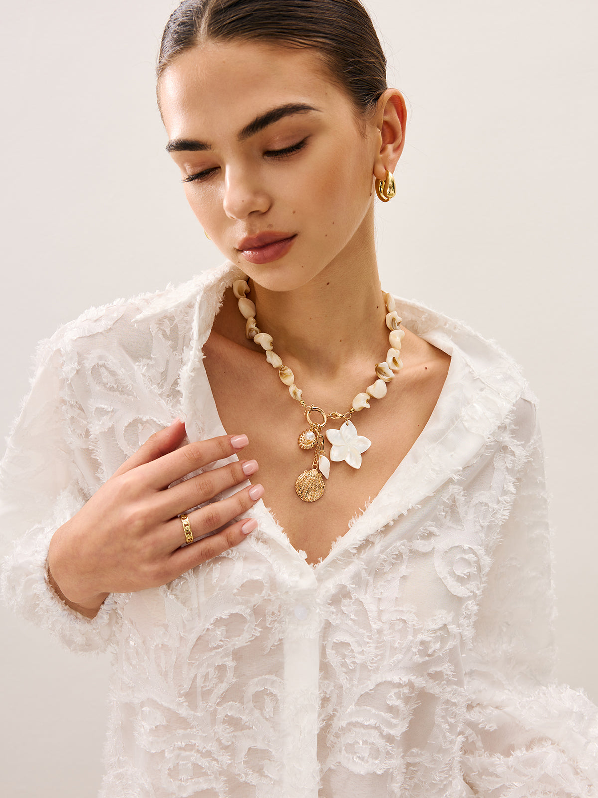 Deniz Kabuğu Boncuklu Kolye