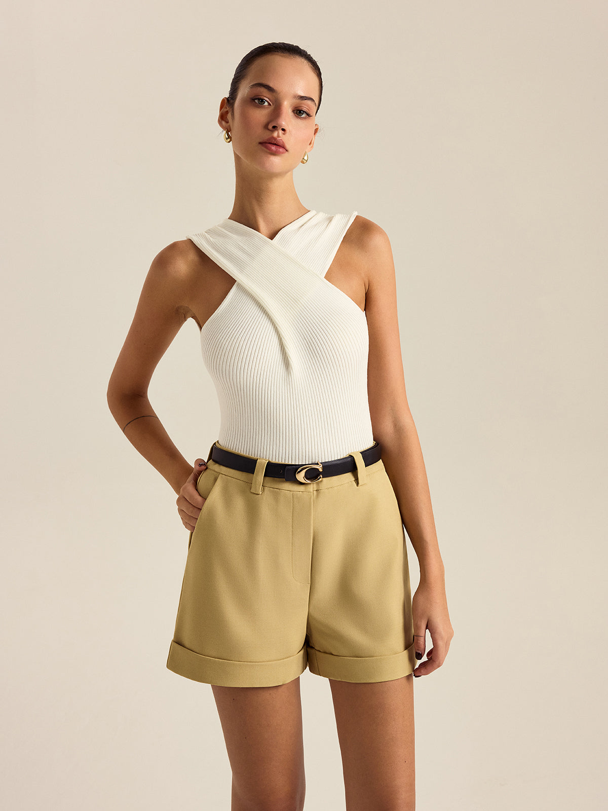 Kaburga Örgü Çapraz Atlet