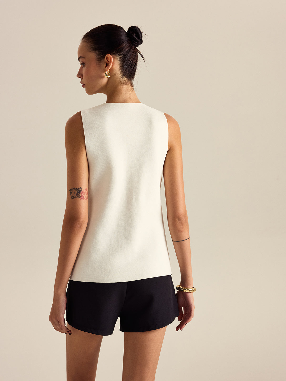 Metal Dekor Kolsuz Yelek