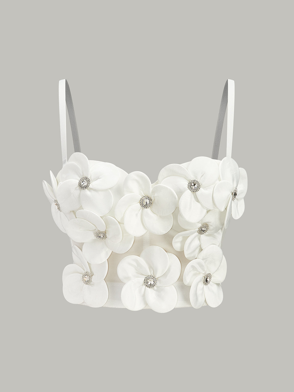 3D Çiçek Desenli Korse