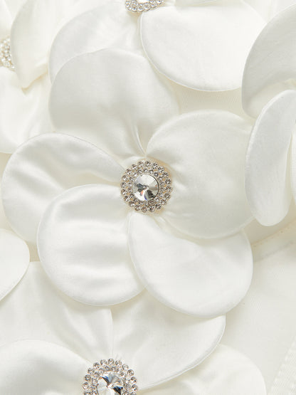 3D Çiçek Desenli Korse