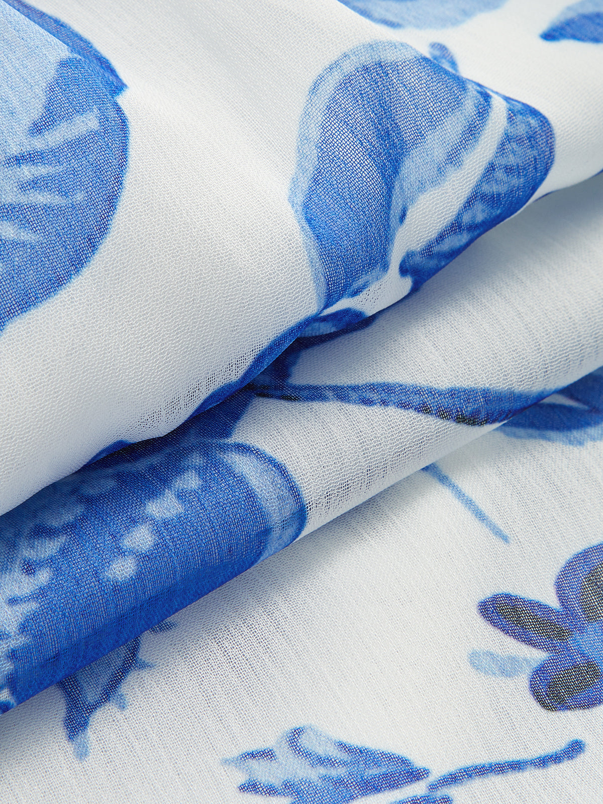 Kemerli Fırfırlı Çiçek Desenli Uzun Elbise