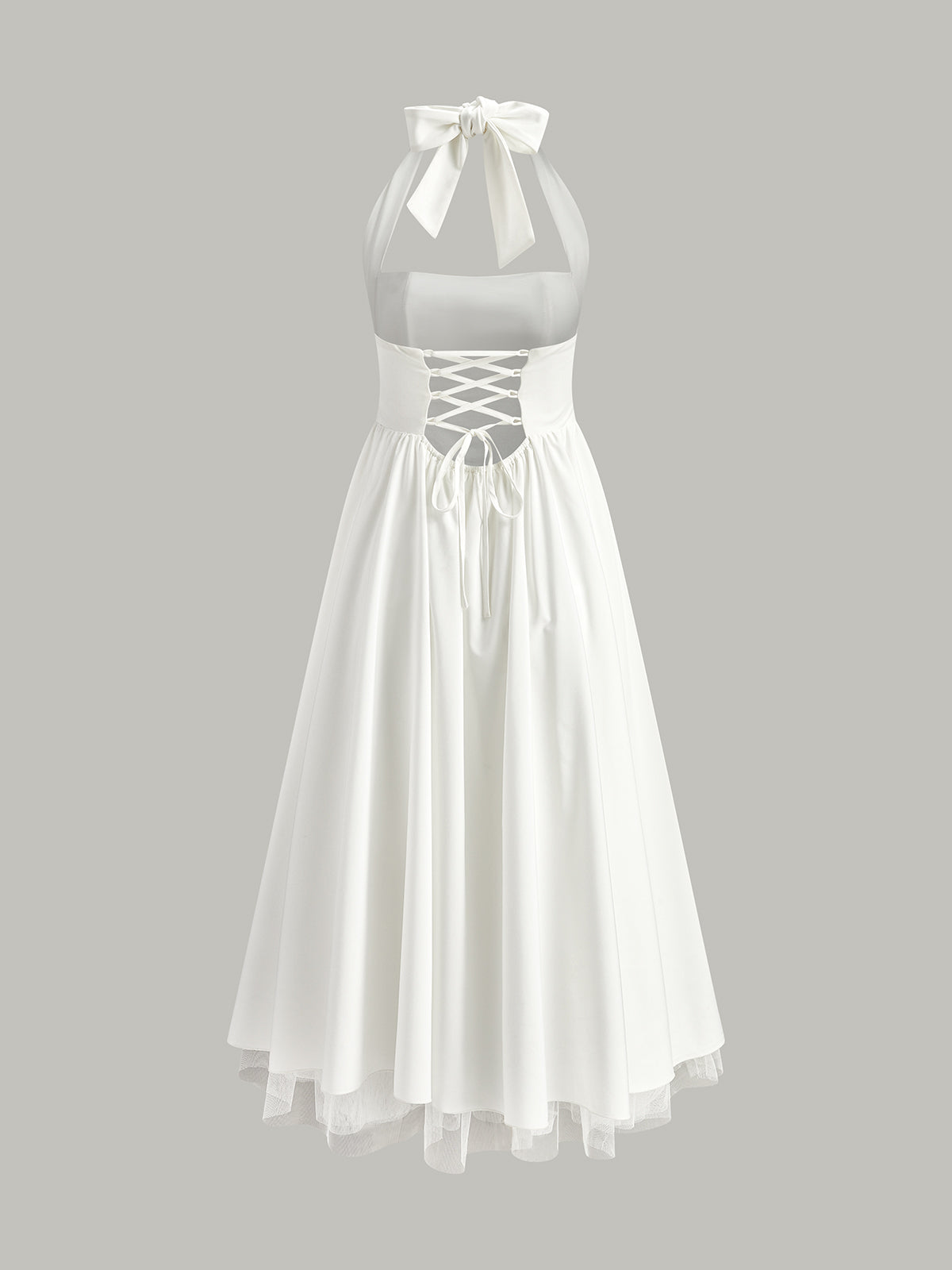 Askılı Sırtı Açık Fermuarlı Kolsuz Elbise