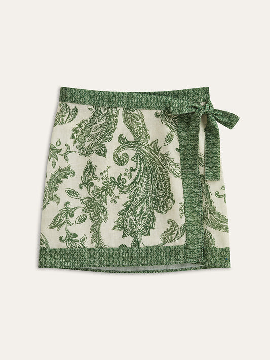 Paisley Desenli Sarma Etek