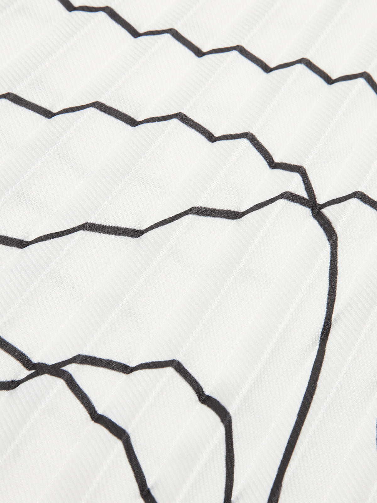 Pileli Soyut Baskılı Etek