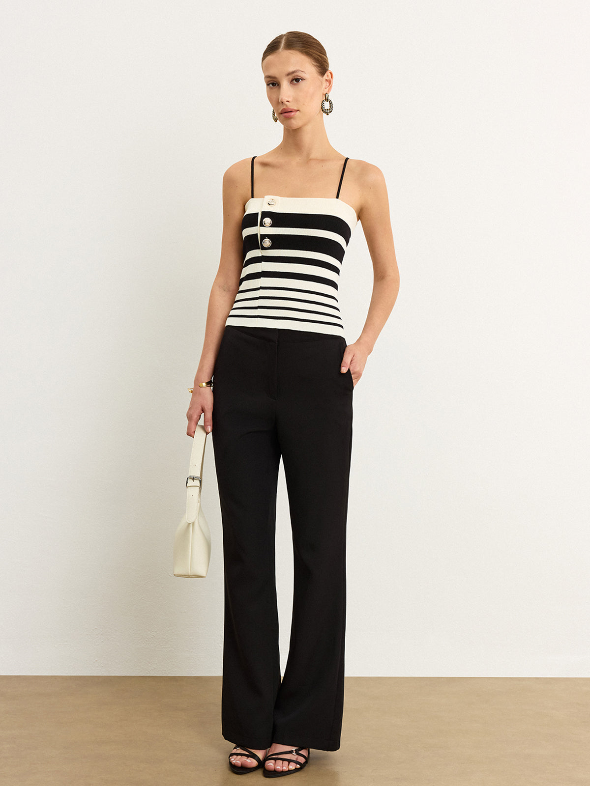 Çizgili Örgü Atlet