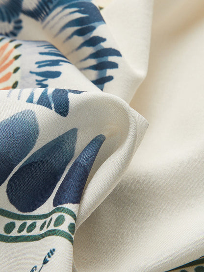 Çiçek Desenli Sırtı Açık Elbise